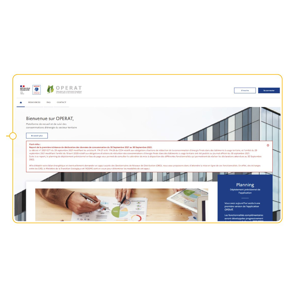 Aperçu de la plateforme OPERAT