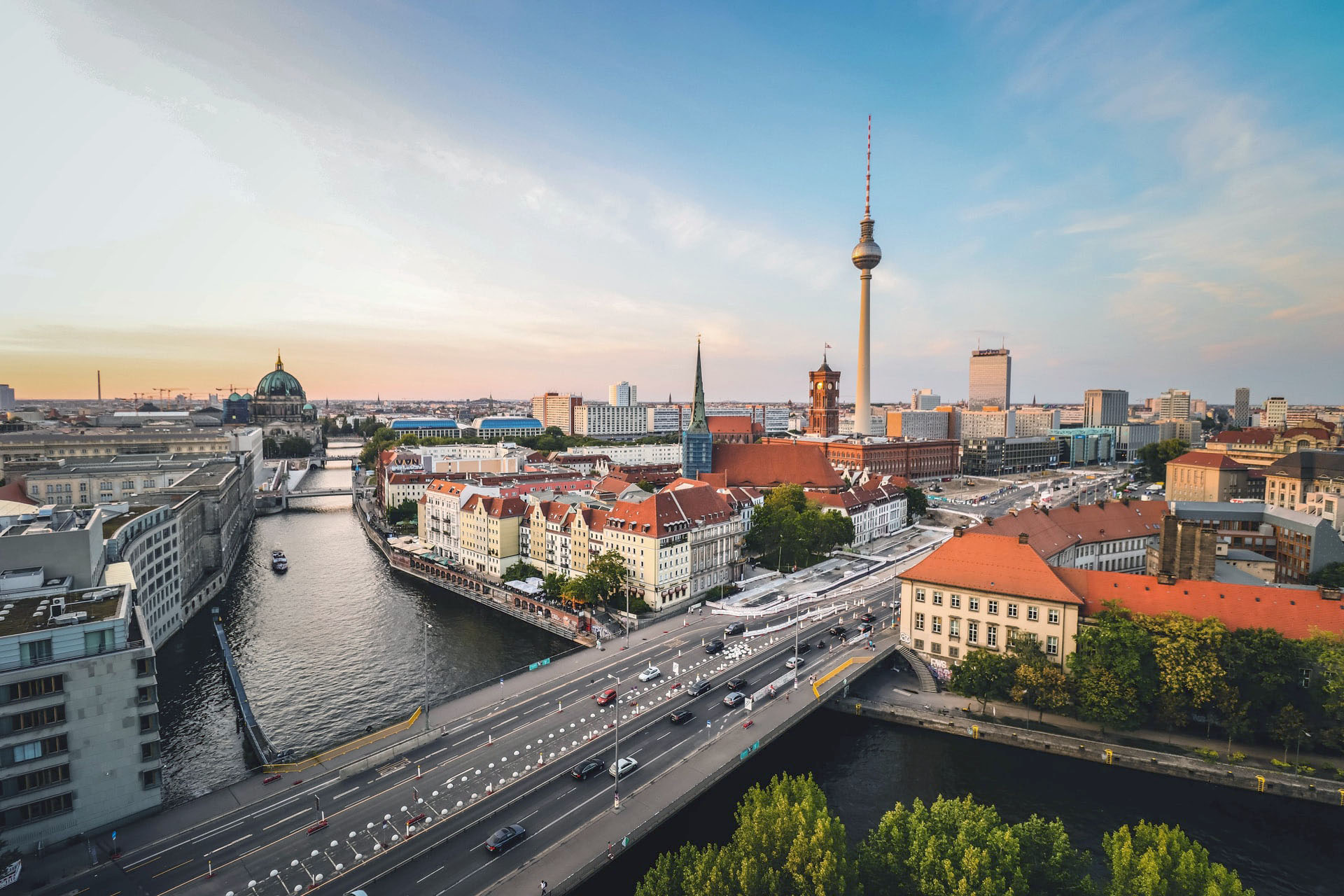 Vue aérienne de la ville de Berlin