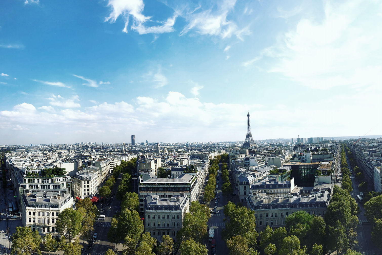 Vue aérienne de la ville de Paris