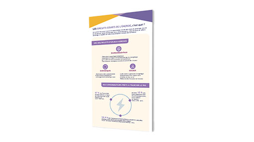 Illustration de l'infographie les circuits courts de l'énergie