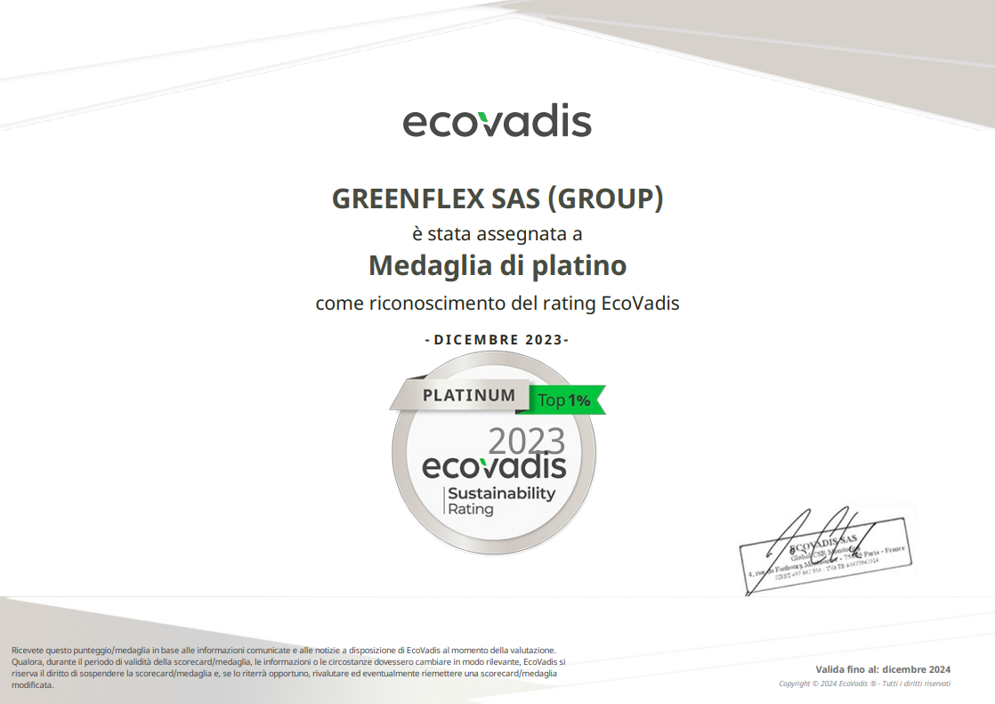 Medaglia platinum EcoVadis