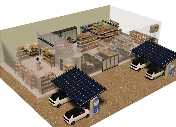 Visuel en 3D d'un magasin