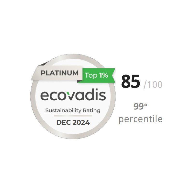 Medaglia EcoVadis Platinum 2024 di GreenFlex