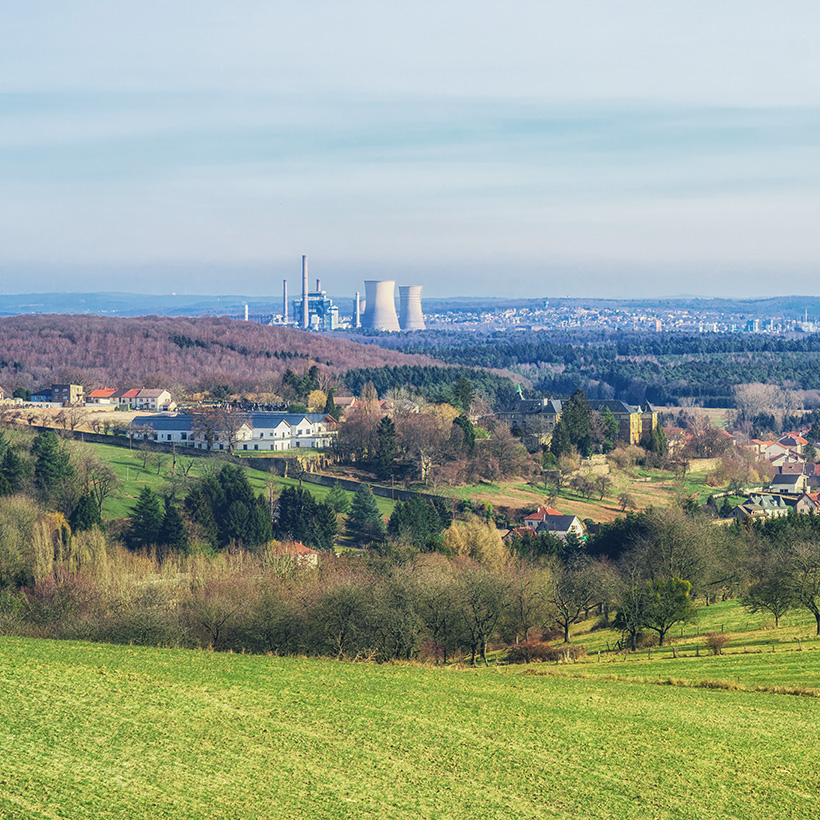 Vue aérienne de Saint-Avold-Carling