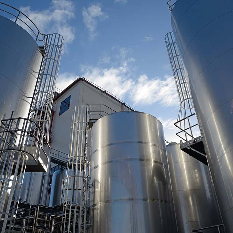 Vue d'une usine laitière